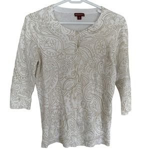 Merona Cotton Cardigan White Size M